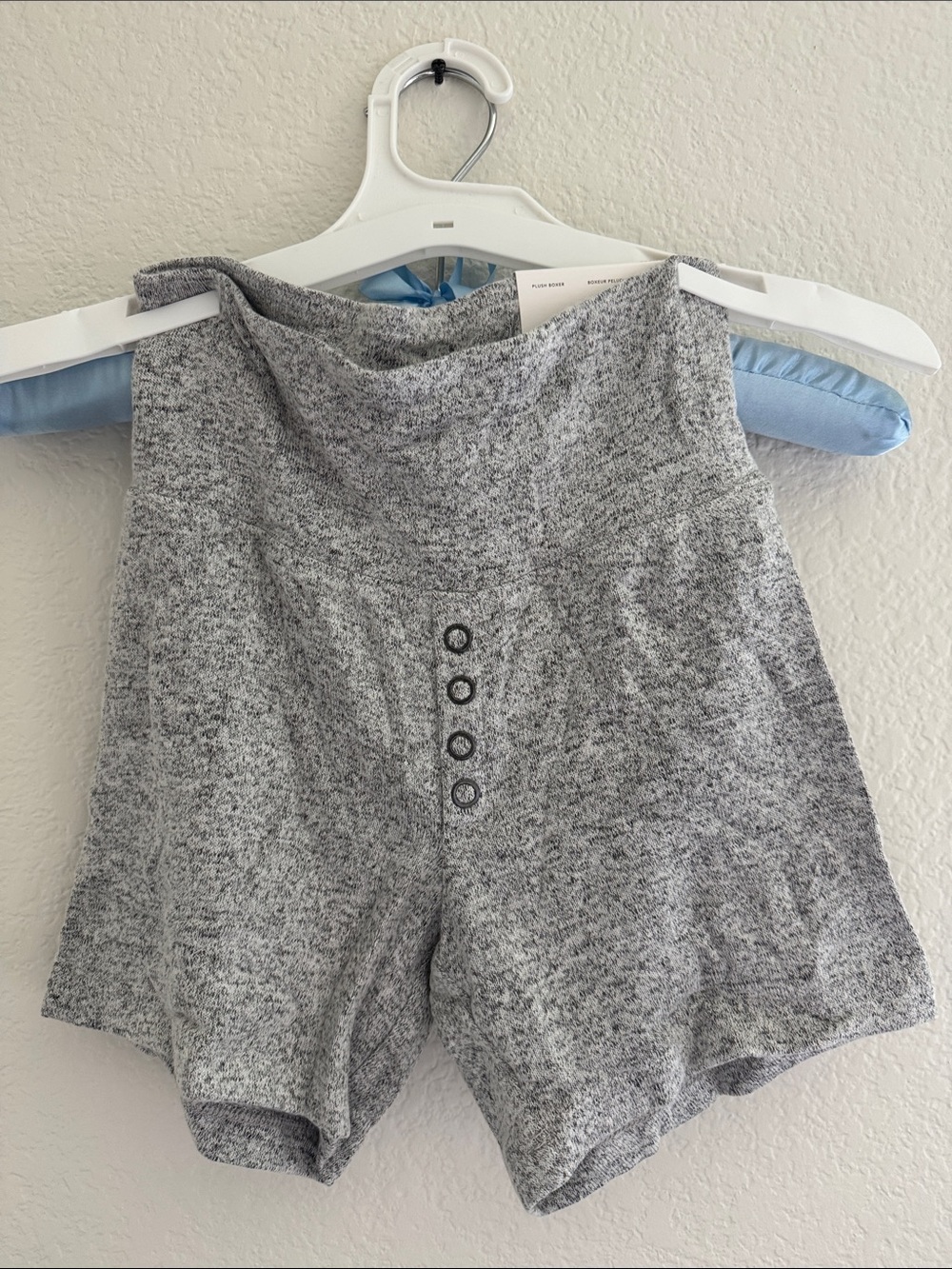 American Eagle Outfitters Heather Gray Girls' Knit Button-Front Shorts